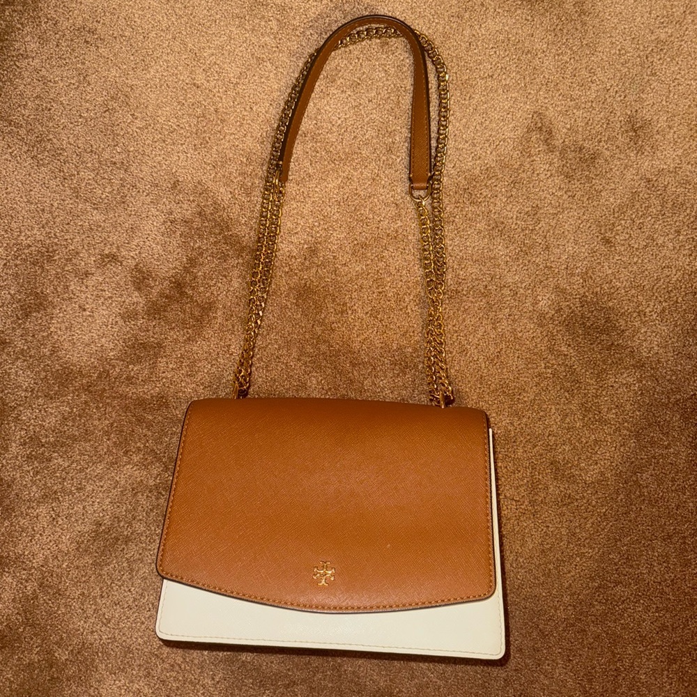 Tory Burch Emerson two-tone leather shoulder bag